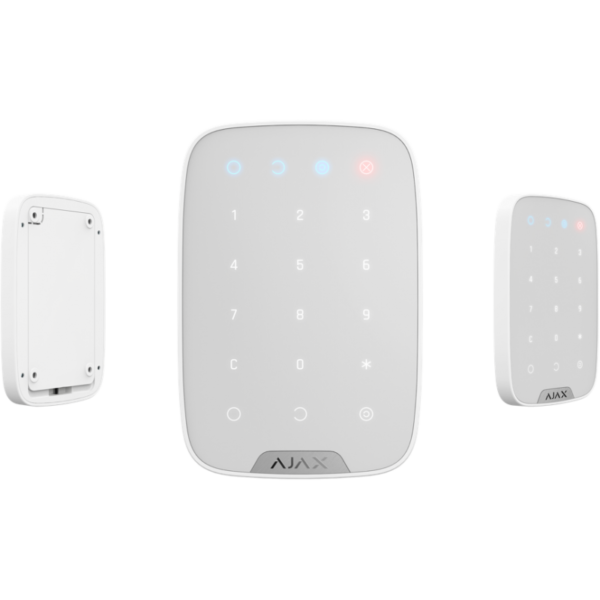 AJAX Keypad Plus belaidė sensorinė klaviatūra su DESFire 13,56MHz kortelių skaitytuvu, balta/juoda - Image 2