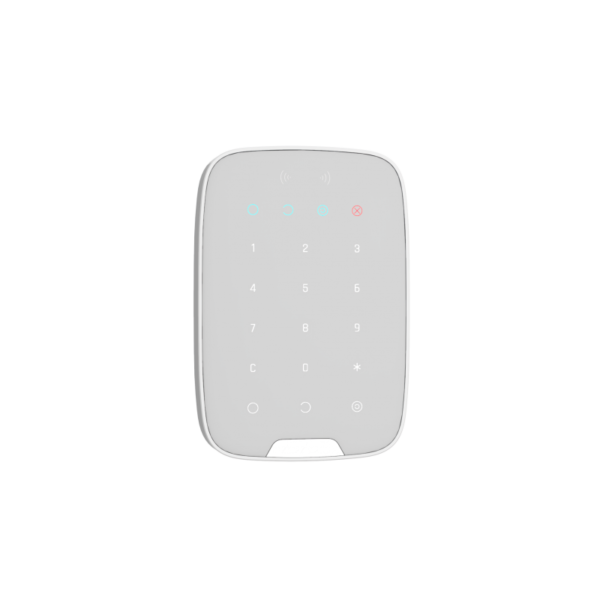 AJAX Keypad Plus belaidė sensorinė klaviatūra su DESFire 13,56MHz kortelių skaitytuvu, balta/juoda - Image 4