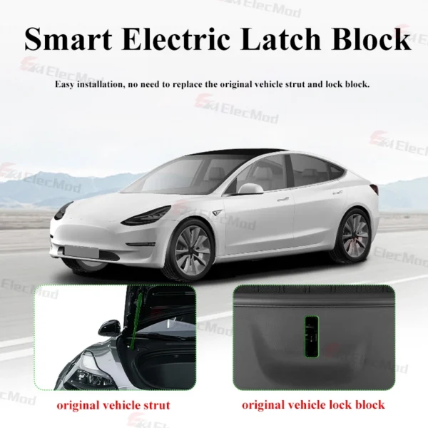 Priekinės bagažinės spyna Tesla automobiliams - Image 4