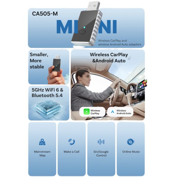 Carplay ir Andorid Auto adapteris Ottocast CA505 - Image 6