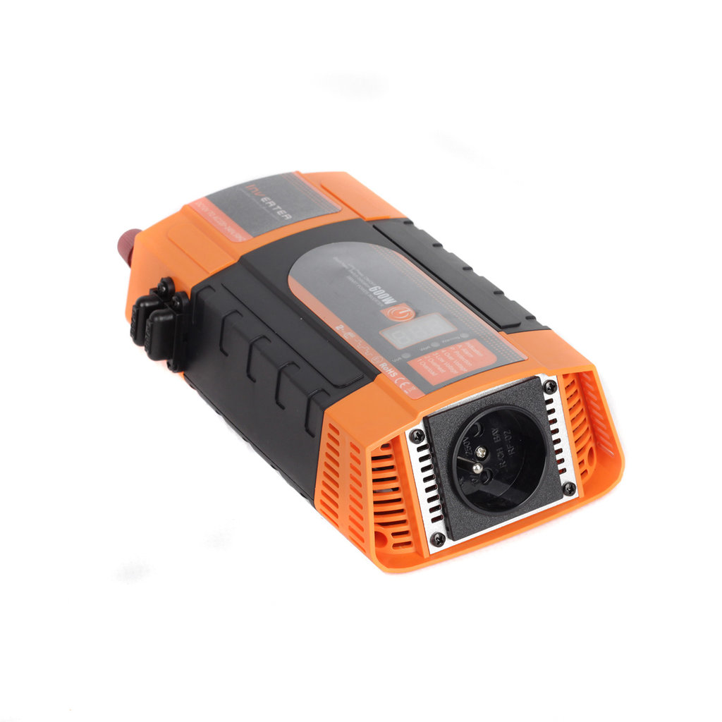 12Vdc/230Vac 600W/1200W Įtampos keitiklis su modifikuotu sinusu CAR600-D