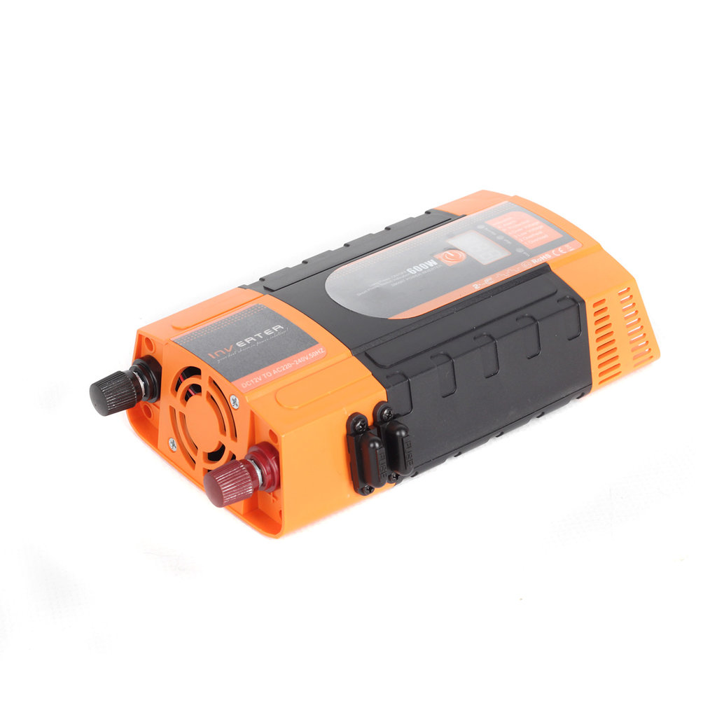 12Vdc/230Vac 600W/1200W Įtampos keitiklis su modifikuotu sinusu CAR600-D - Image 2