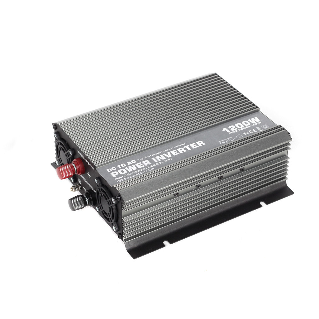 12Vdc/230Vac 1200W/2400W Įtampos keitiklis su modifikuotu sinusu CAR1200 - Image 2
