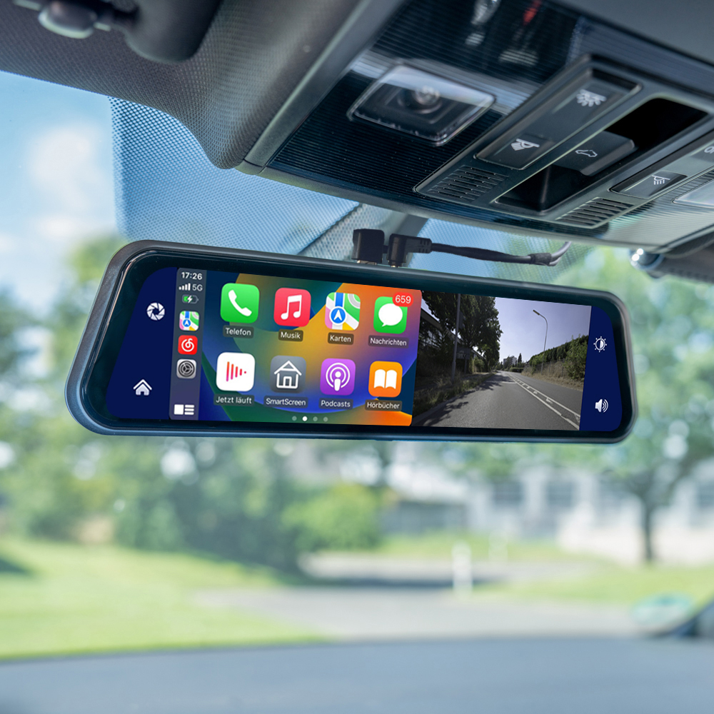 Išmanusis veidrodėlis AMPIRE CPS091 su Apple CarPlay ir Android Auto