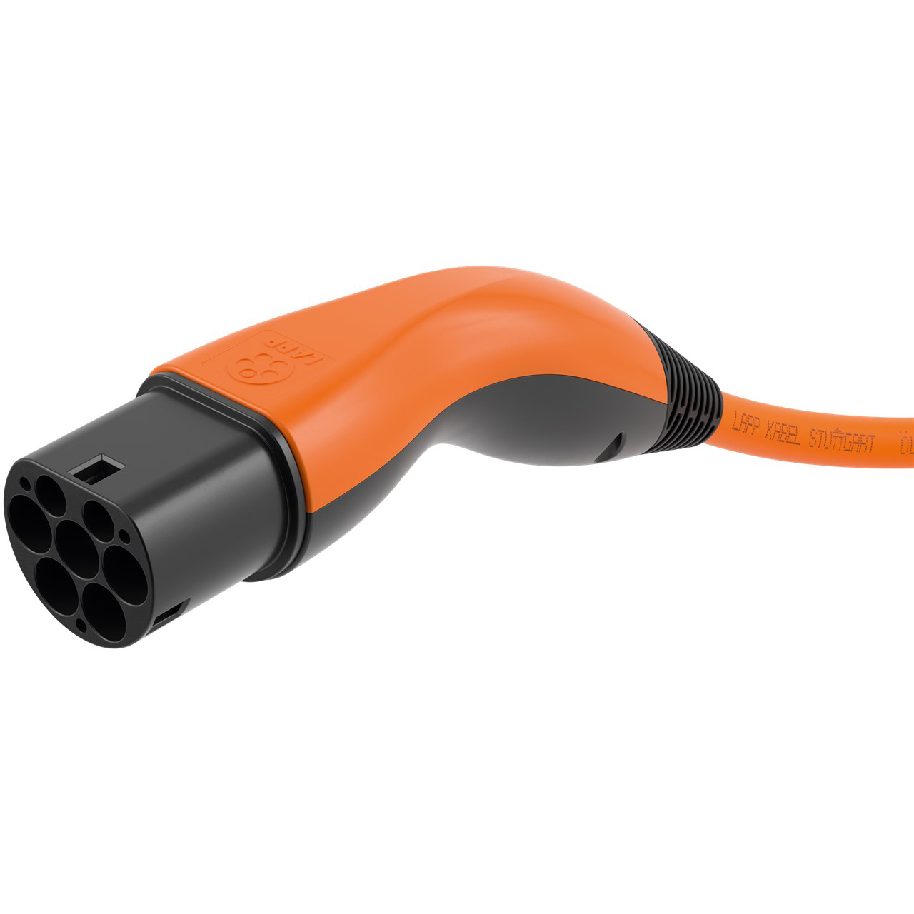 LAPP Type 2 spiralinis įkrovimo kabelis, iki 11 kW, 5 m, oranžinis - Image 2