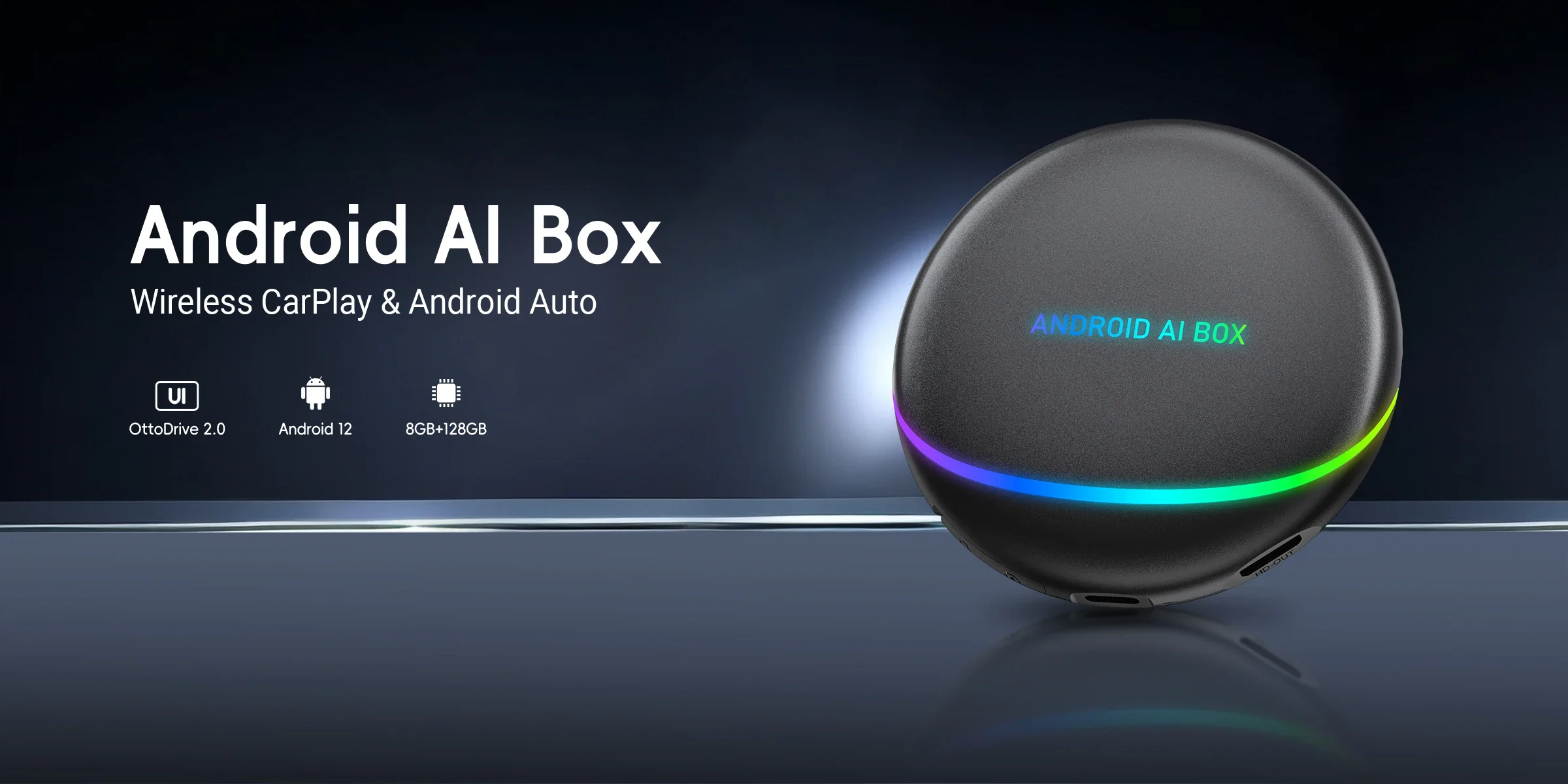 Ottocast-Carplay inalámbrico para coche, adaptador automático con Wifi, AA, Android, Universal - AliExpress