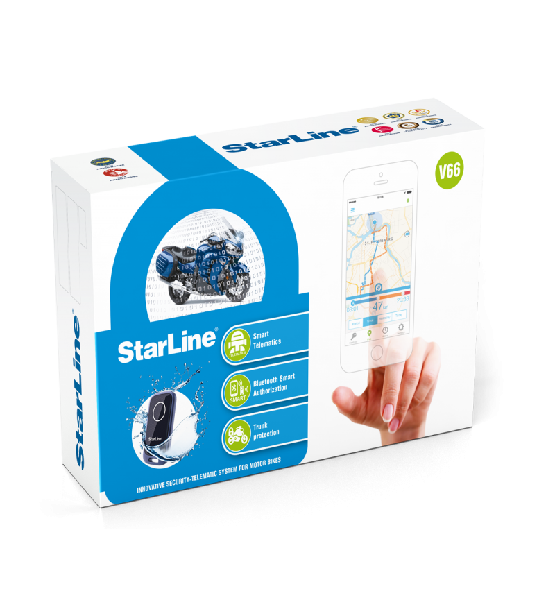 Apsaugos sistema/imobilizatorius motociklams StarLine V66