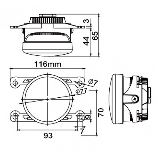 LED dienos žibintai DRL 7V-5W - Image 2